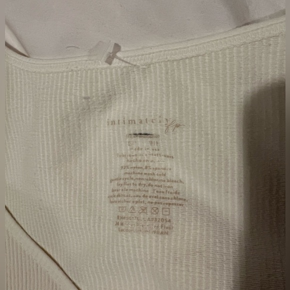 NWOT Free People Meg Seamless Ribbed Long Sleeve Cami in Ivory Sizes XS/S & M/L - Picture 7 of 10